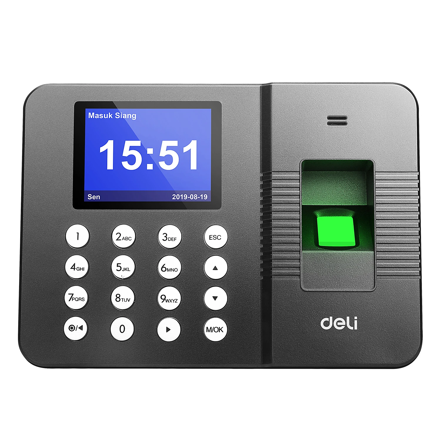 Deli E3960 attendance machine fingerprint punch card machine employee credit card  sign-in canteen hotel construction machine