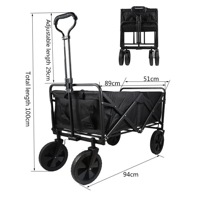 Garden Heavy Duty Cart Foldable Wagon Camping Hiking Camping Folding Wagon Cart