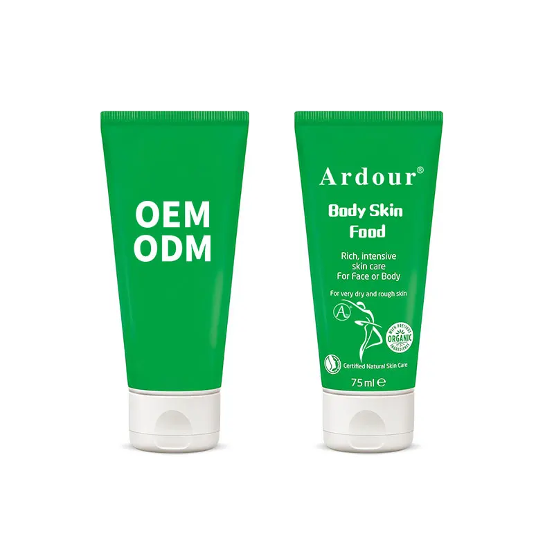 Custom logo Rich Body Cream Lotion 2.5 Fluid Ounce Plant Rich Hydrating Moisturizer With Pansy, Chamomile and Calendula 75ml