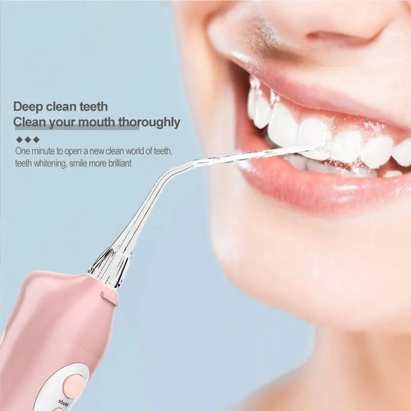 High Pulse frequency 220ml 3 modes portable oral irrigator water electric flosser toothbrush cordless