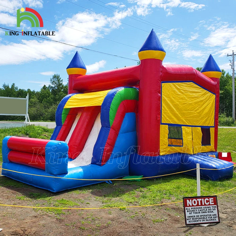 Commercial Party Rental Equipment Kids Jumping Bouncy Castle Inflatable Bouncer Bounce House With Slide
