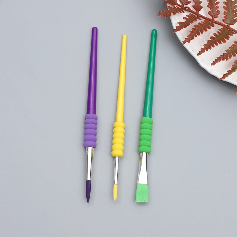 4 pieces of plastic suction card packaging art brush for watercolor oil painting