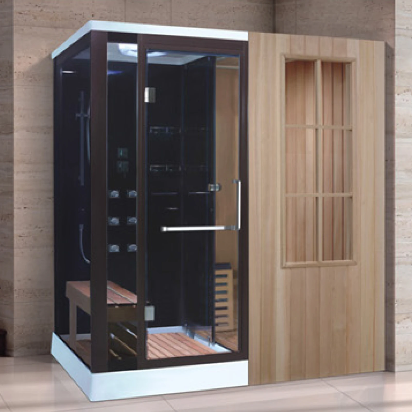 buying a custom keya turkish indoor personal dusche combined shower sauna cedar wet and dry sauna for sale