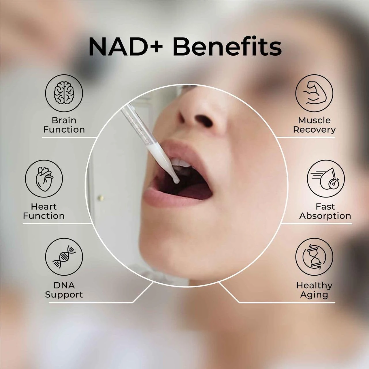 Vegan NAD + липосомальные капли 60 мл высокая эффективность Plus жидкая добавка для регенератора клеток