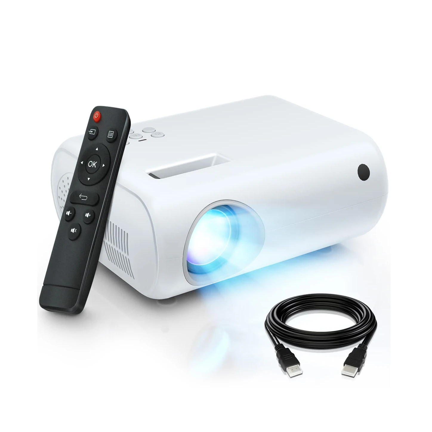 Upgraded Portable Projector with 7000 Lux and Full Hd 1080p Mini Projector for Phone