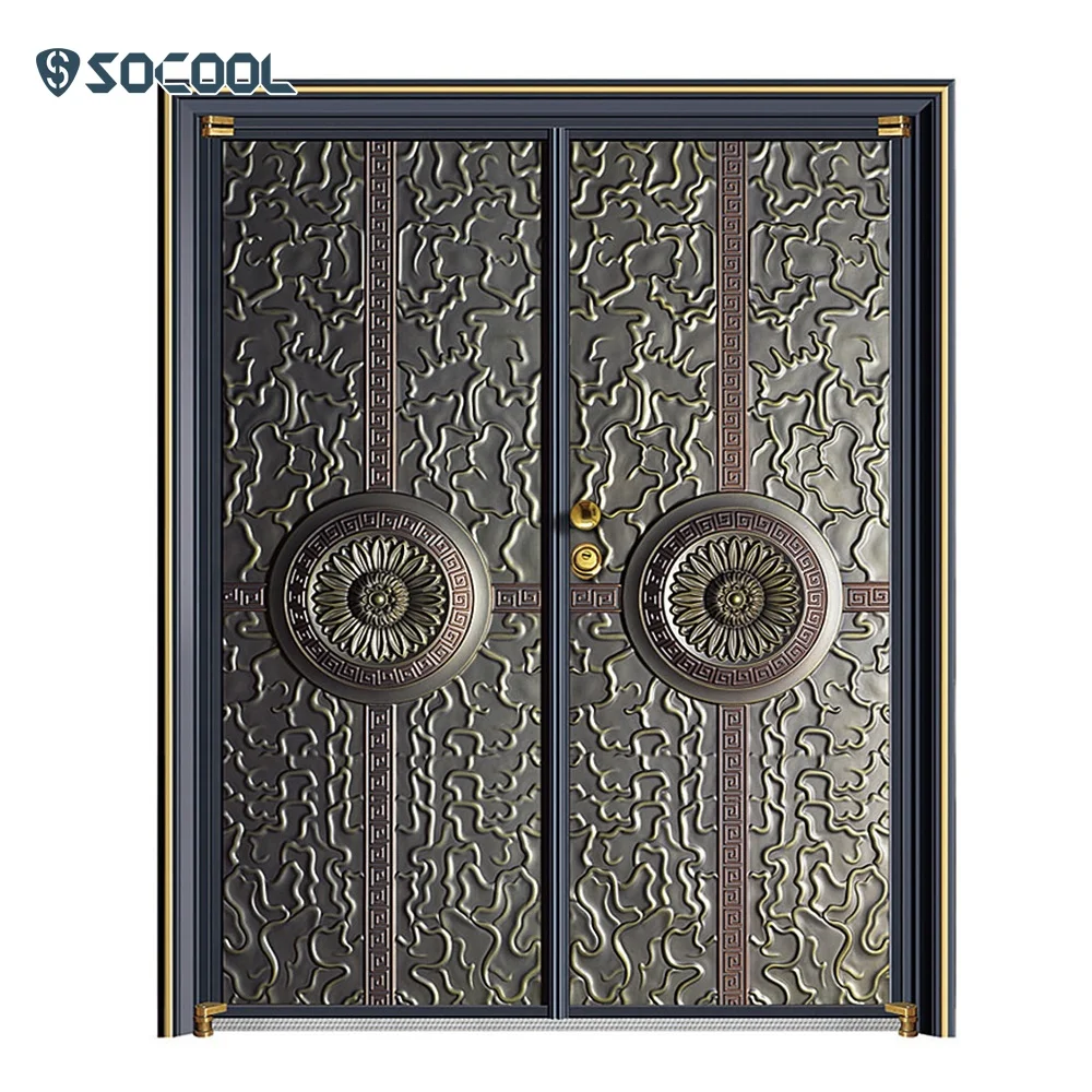  Modern Luxury Entrance Doorexterior Main Bulletproof Cast Security Aluminium