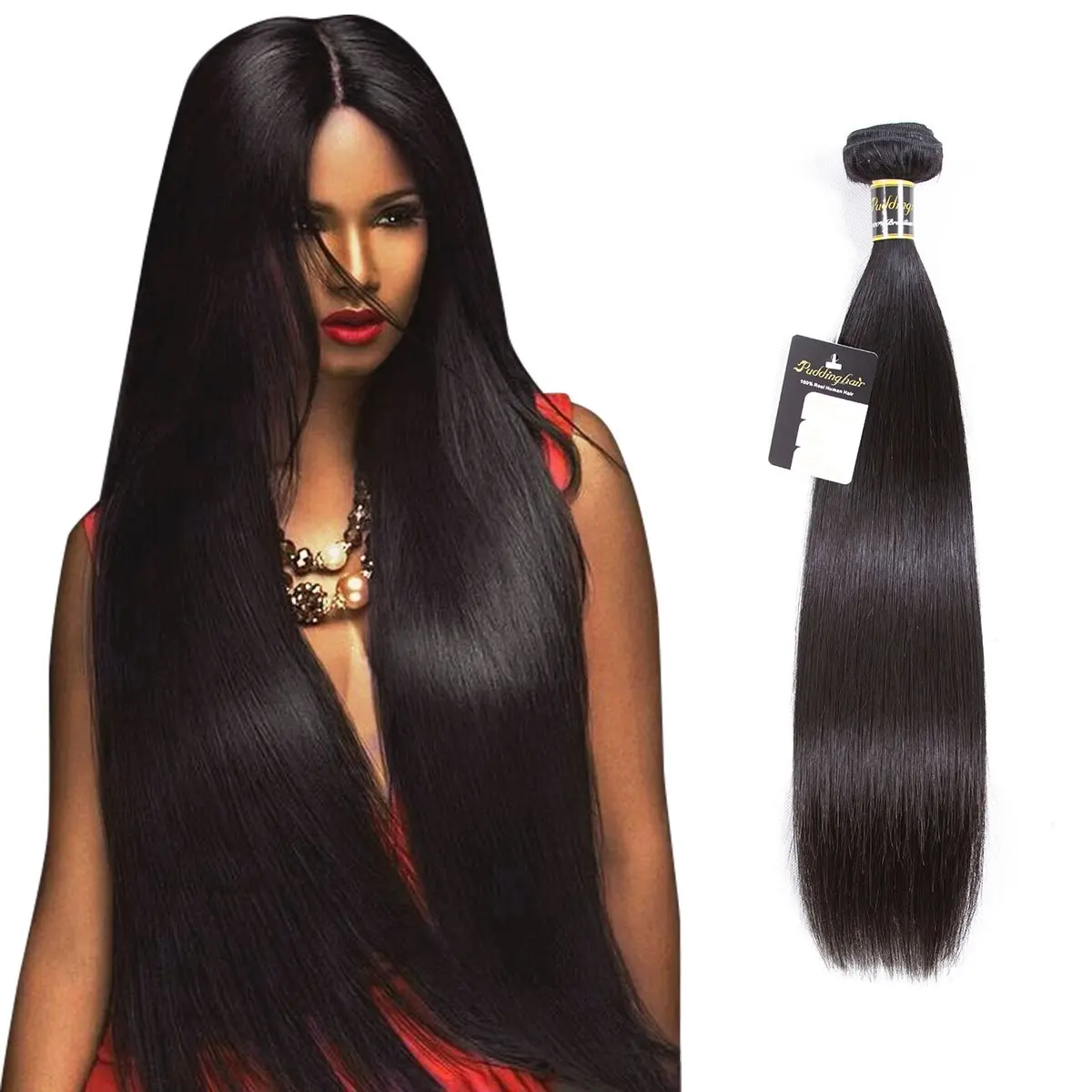 Оптовая продажа, натуральные 3 шт. пучки волос с кружевной застежкой, необработанные бразильские настоящие человеческие пучки с застежкой