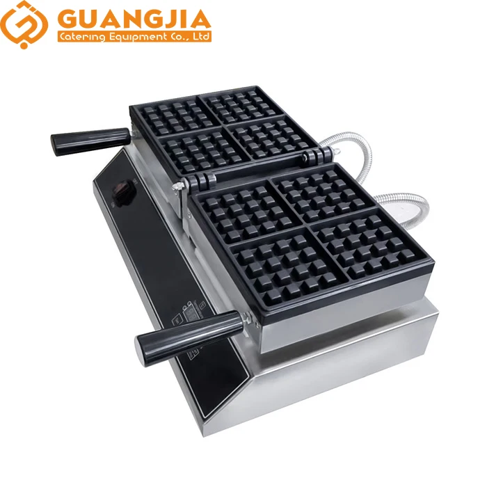 Hot Sale Commercial Automatic Four Slice Square Waffle Machine for Home and Hotels 220V Snack Machines New and Used Available