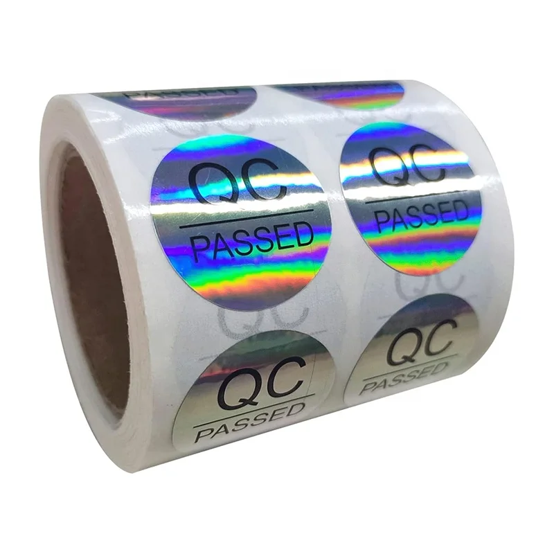 High Quality Crystal Code Paper A3 For Clothing Custom Security Clear Holographic Film Silver Hologram Sticker Printing