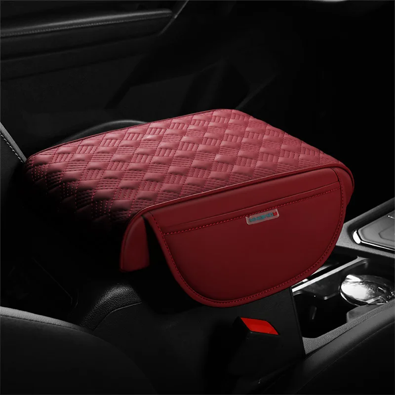 General Motors Elbow Forearm Cover Wrist Rest Support With Pocket PU Leather Car Center Console Extender Armrest Box Protector