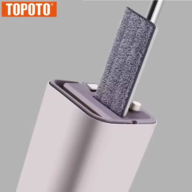 TOPOTOHand Бесплатная швабра с ведром и сжиманием обновленное сушилкой лучшая плоская подушечками из микрофибры