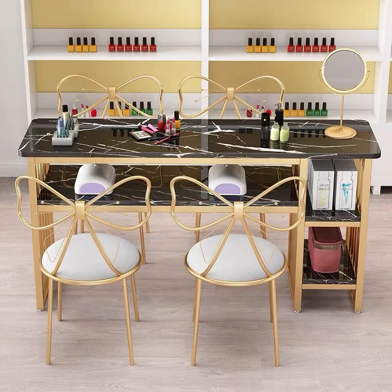 
cheap Manicure table and chair multifunctional marble Nordic beauty salon workbench nail chair 
