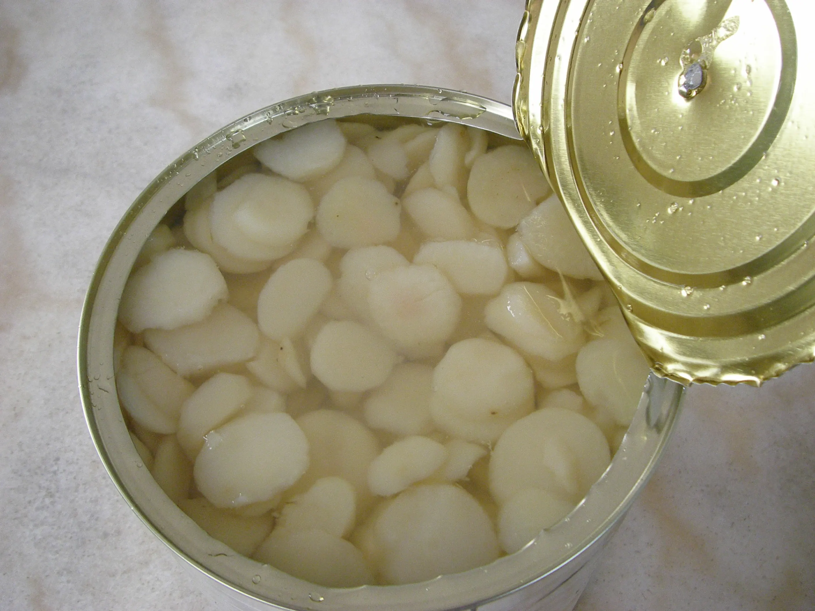 
Canned Water Chestnuts in Tins Can 