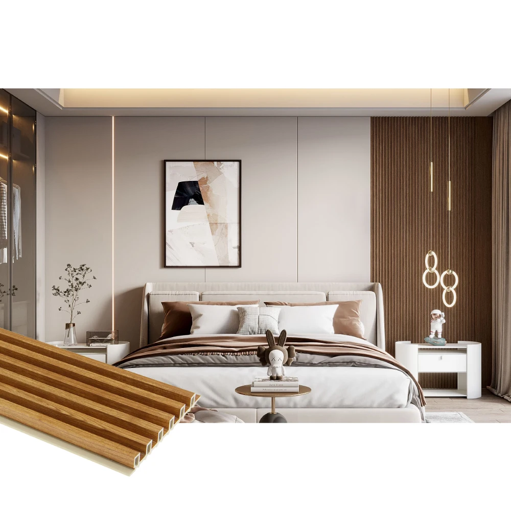 Acoustic Green Material Polymer Waterproof 3D Indoor Cladding Fluted Great Wall Panels