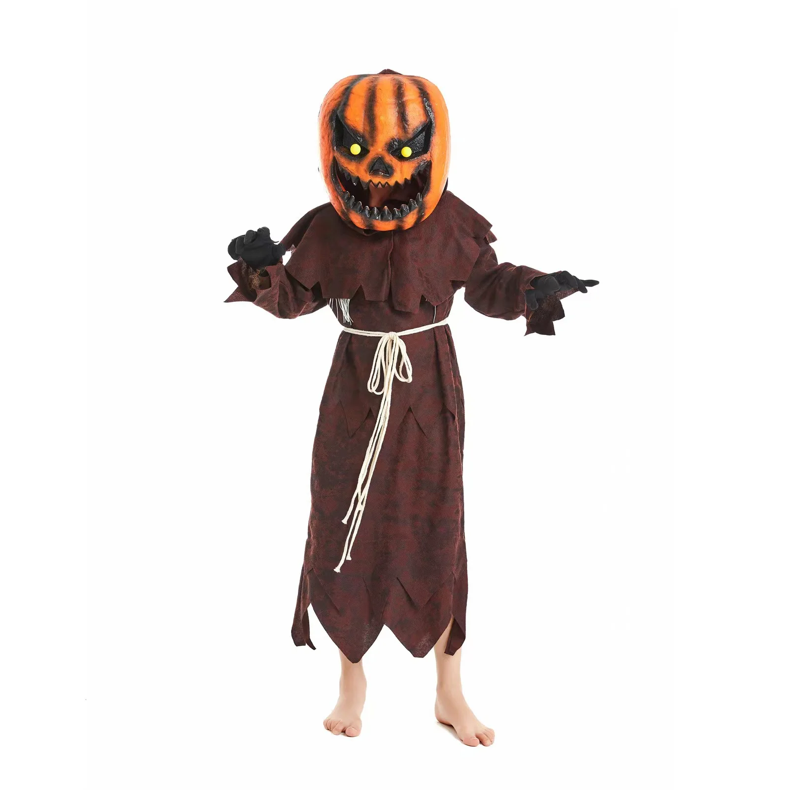 2023 Latest Halloween Cosplay Scary Scarecrow Pumpkin Head Masquerade Costume Halloween Costume