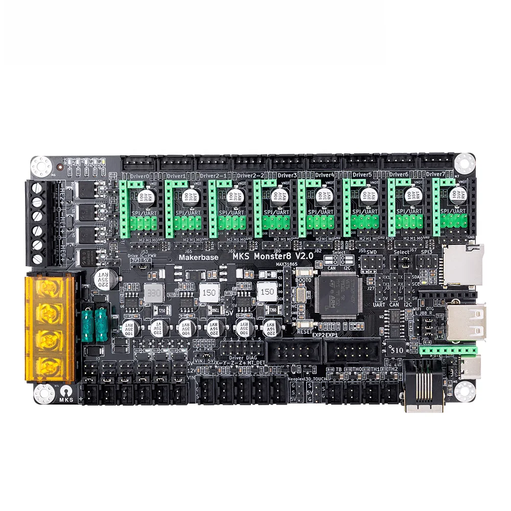 Плата управления MKS Monster8 V2.0 32 бит для Voron с интерфейсом Robin Wi-Fi независимый источник питания DC5V 3A Raspberry Pi