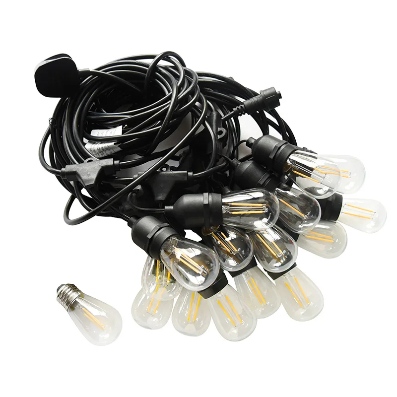 Smart led string light party decoration fence awning cafe light dimmable outdoor indoor lighting decoration lamps