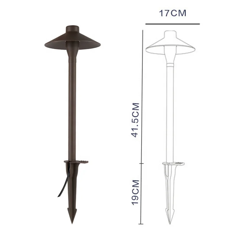 Outdoor Landscape Ground Recessed Light Mushroom LED Garden Road Street Lamp 7W IP65 Lawn Stake Light