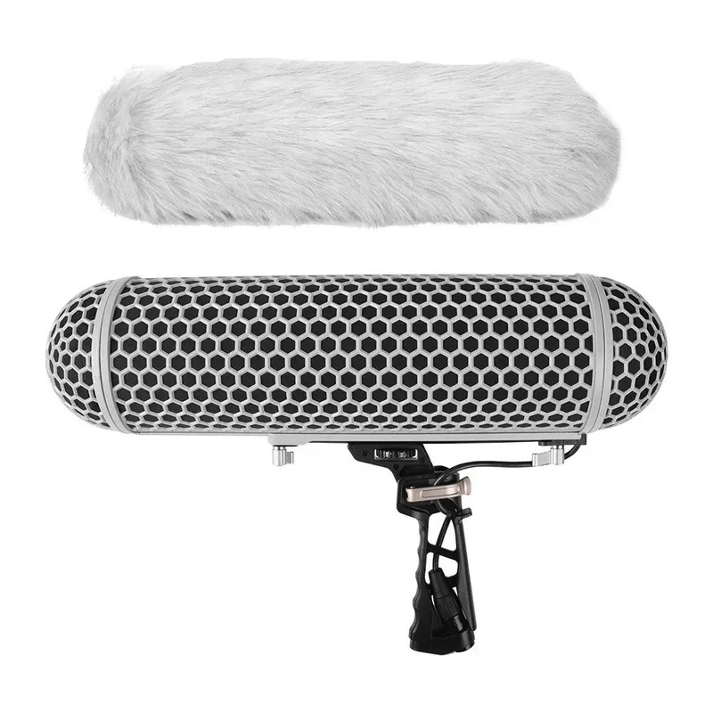 Outdoor Sponge Cover Mic Furry Fur Sleeve Windscreen Windshield Wind Muff Soft Comfortable For Microphones Recording