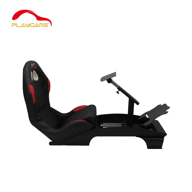 Racing Simulator Cockpit for Thrustmaster Fanatec Carbon Steel Gaming Wheel Stand Fame Gear Shifter Mount Wheel Shifter Seat