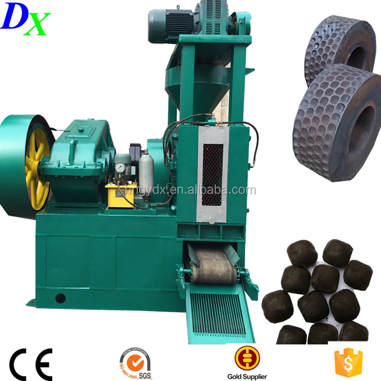 double rollers high pressure hydraulic silicon carbide iron aluminum ash alumina powder briquette press machine