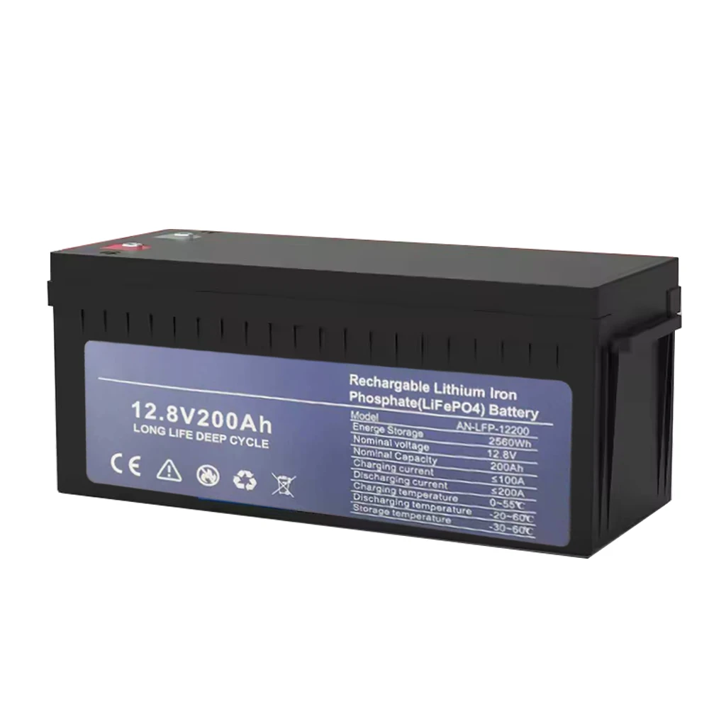 LiFePo4 Battery 12v 50AH 100AH 200AH Energy Storage Battery Bluetooth IP65 Waterproof Heating pad Customize