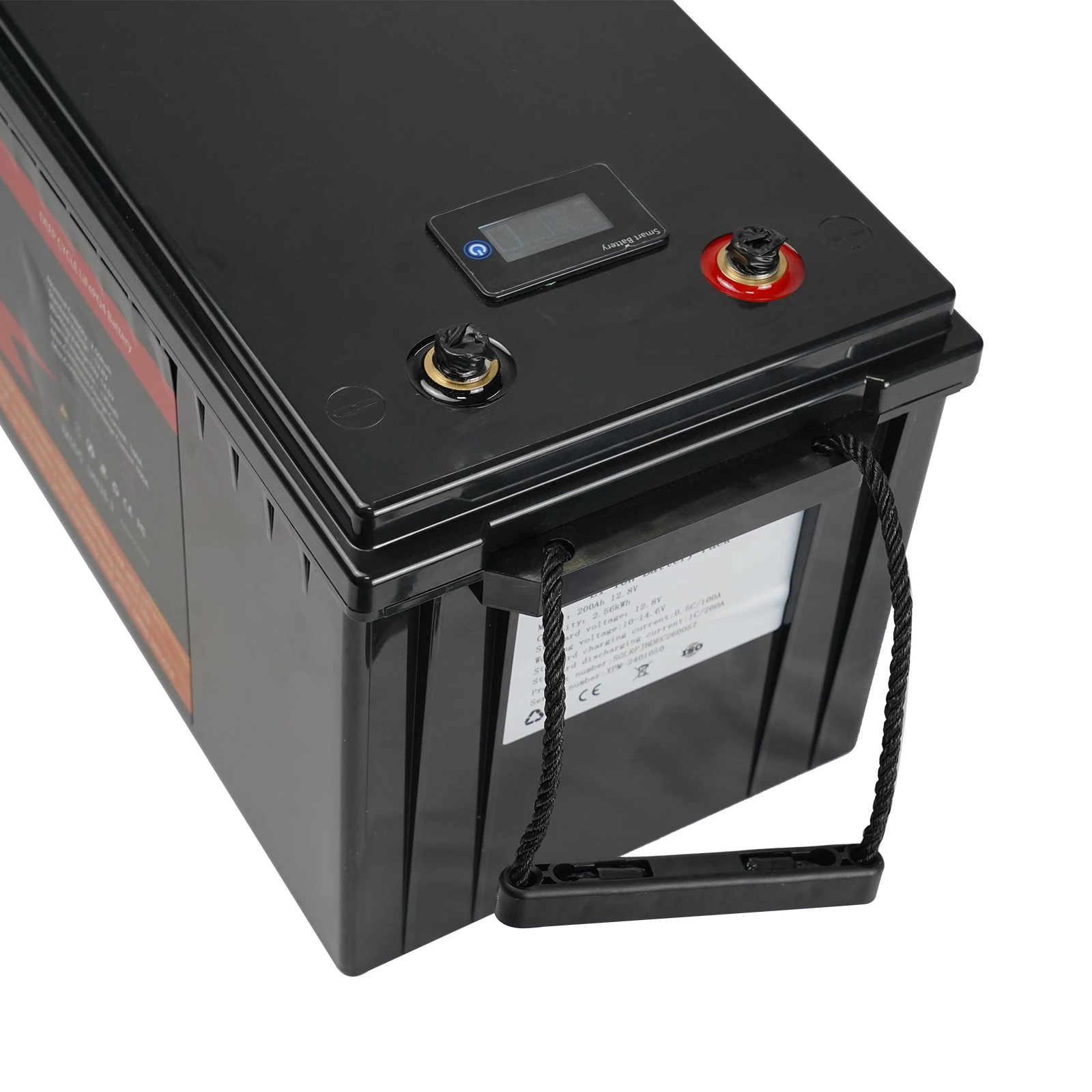 HBOWA 12V 100AH 200Ah 300Ah 400Ah Lithium Ion Energy Storage Batteries With LCD Display LiFePO4  Battery Pack