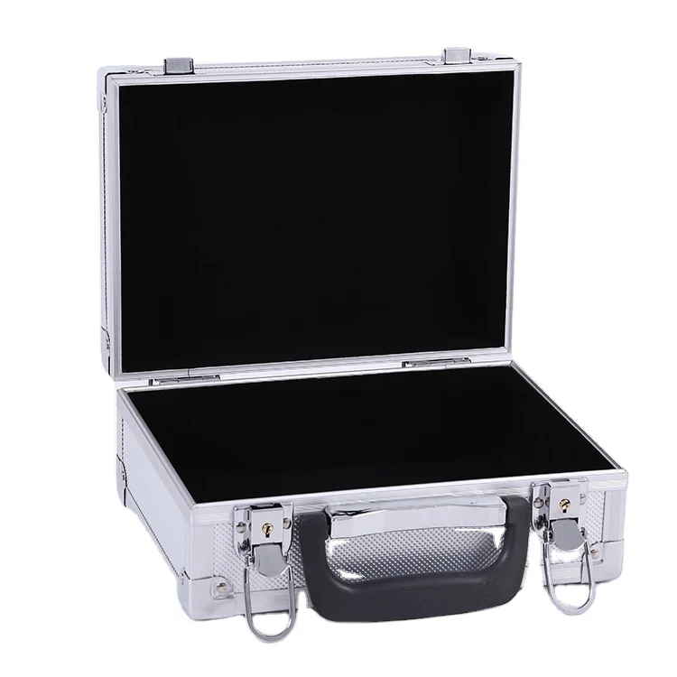 Multifunction hand mini metal aluminum makeup briefcase tool box