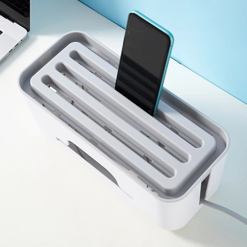 Cable Management Boxes Organiser Plastic Wire Storage Container Power Strip Wire Junction Box