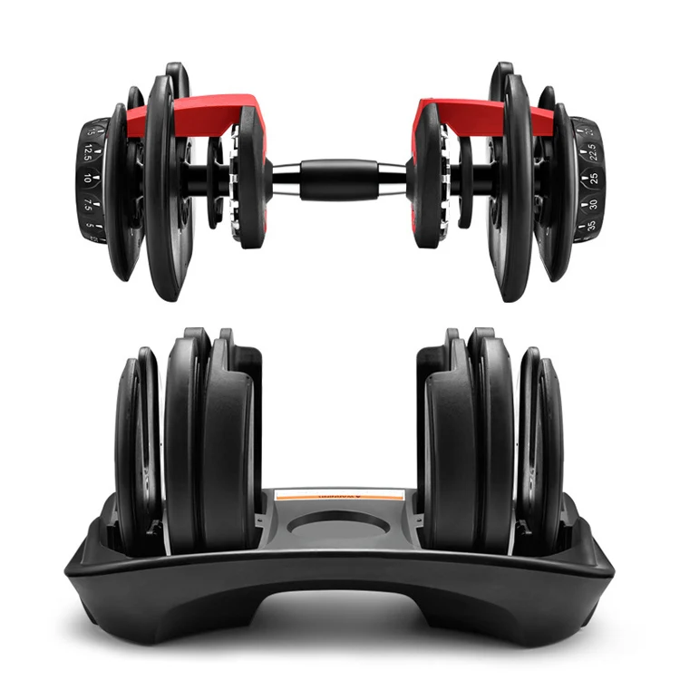 
Wholesale Price Adjustable Dumbbell Fast Automatic Intelligent Dumbbells Fitness Equipment Set 24kg 52lbs 40kg 90lbs for Gym 