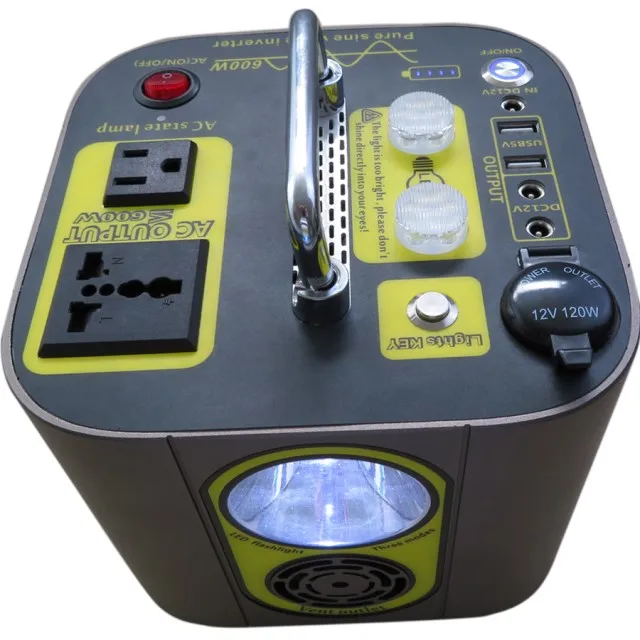 
Outdoor power supply 220 volt 600W solar storage 2 USB 126000mAh car emergency start LED lighting power bank portable charger 