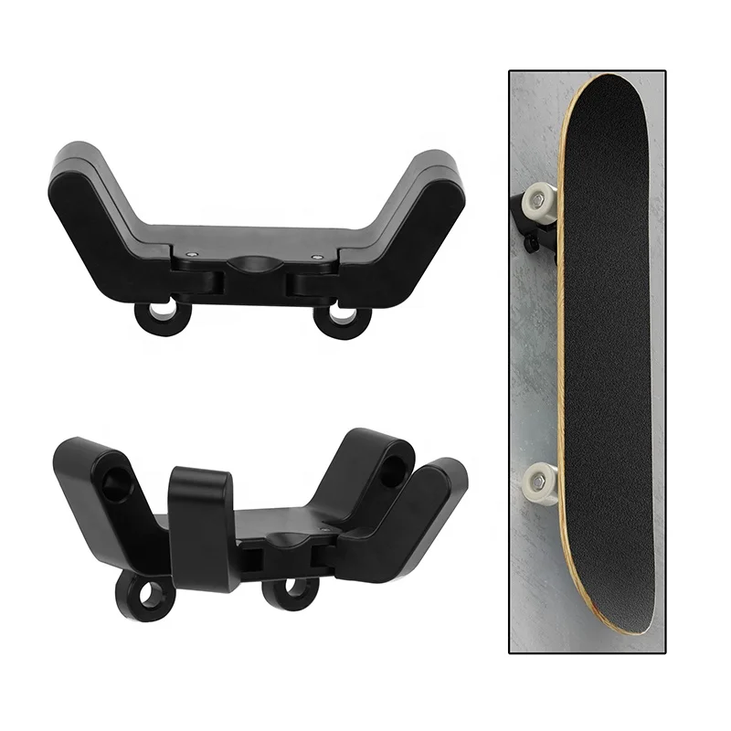2 Packs Skateboard Wall Mount Hanger Storage and Display Foldable Skateboard Rack