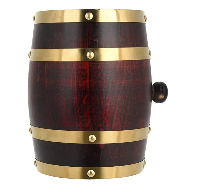 
1.5 liters of wine, beer, whiskey, rum, oak wine in oak barrels 