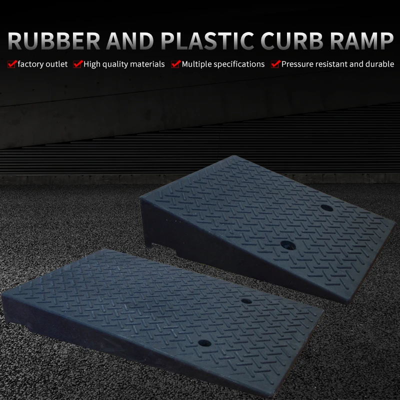 500*800*130mm Traffic Road Car Rubber and plastic Parking Portable Curb Ramp