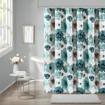 Cross-border 3D digital direct injection technology bamboo shower curtain bathroom partition curtain