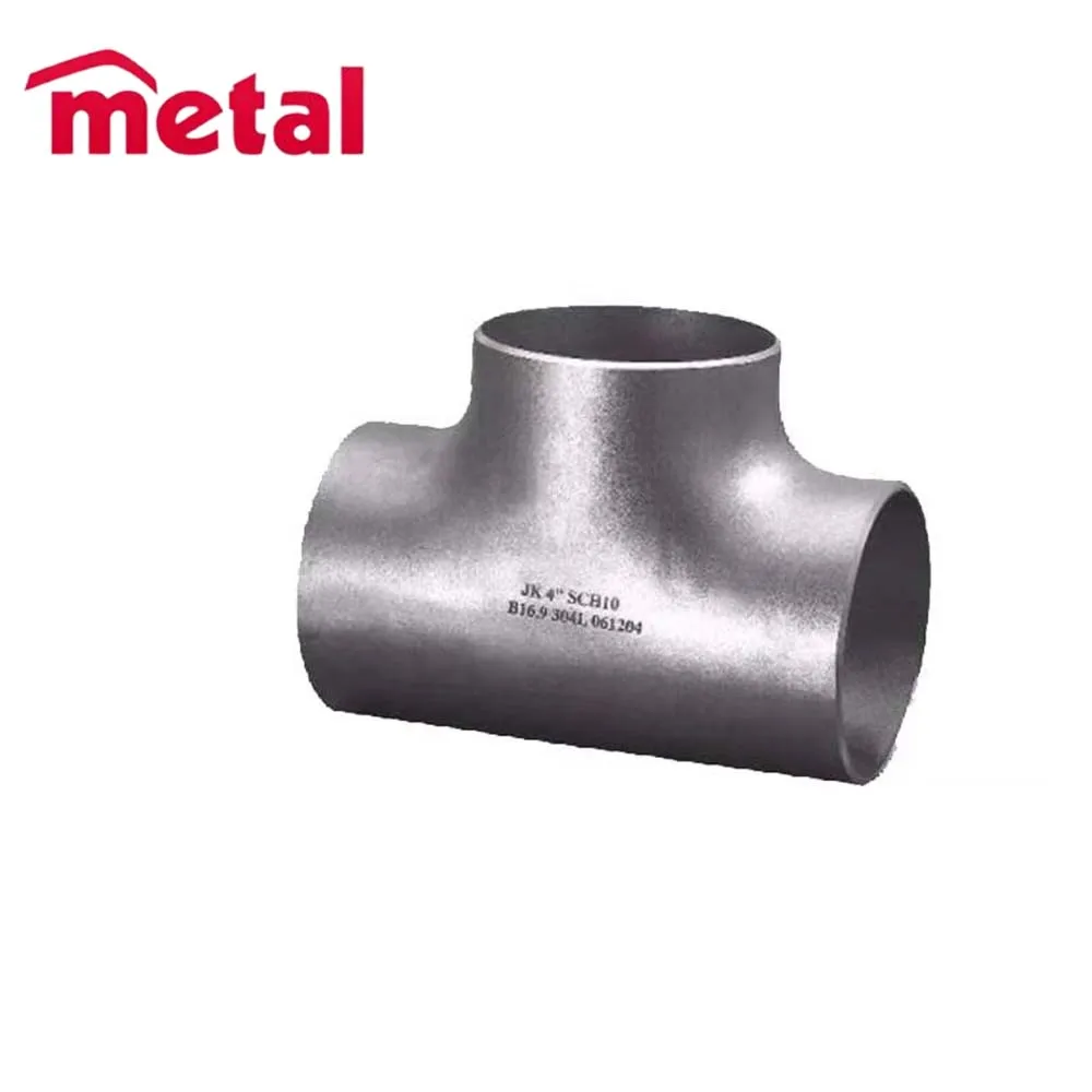 China Factory 18inch THK SCH40 ASME B16.9 stainless steel 304 Galvanized butt welded t connector pipe tee fitting