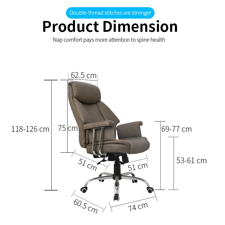 Factory directly Luxury ergonomic office executive chair leather arm chair
