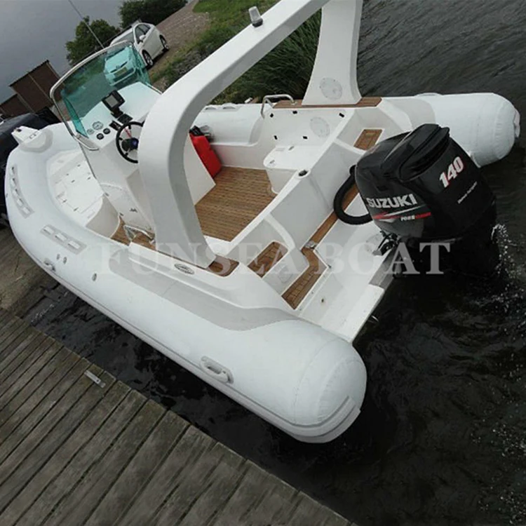 22ft 23ft 7 meters deep v fiberglass hull with pvc or hypalon air tube sport high speed walk around fishing 680 speed rib boat