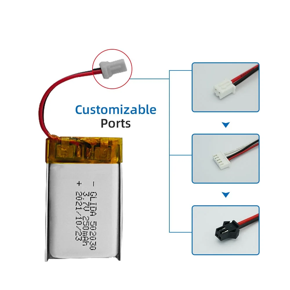 Factory Manufacturer A+ Quality  3.7v 502030 250mah Li Ion Polymer Battery Cell  For Smart Watch And Toys