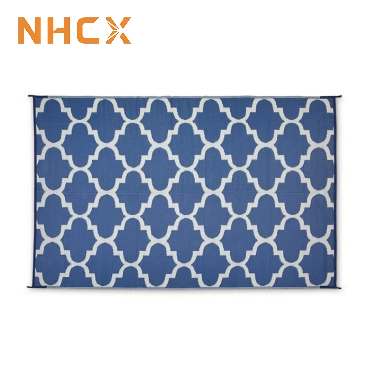 NHCX Outdoor Waterproof Polypropylene Mat RV Picnic Reversible Foldable Custom Outdoor Rug