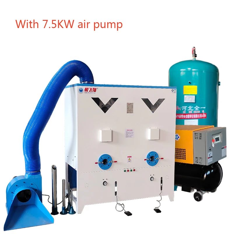 Production And Sales Automatic Double Head Nozzles fiber filling Machine for plush toys