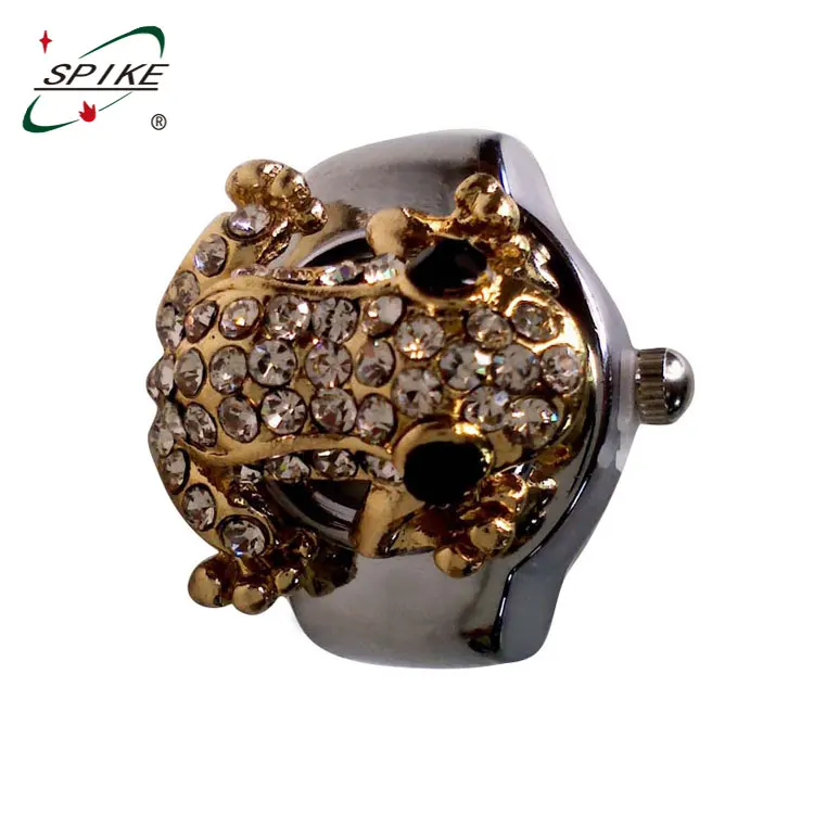 Frog bezel ring watch japan movement quartz ring watch