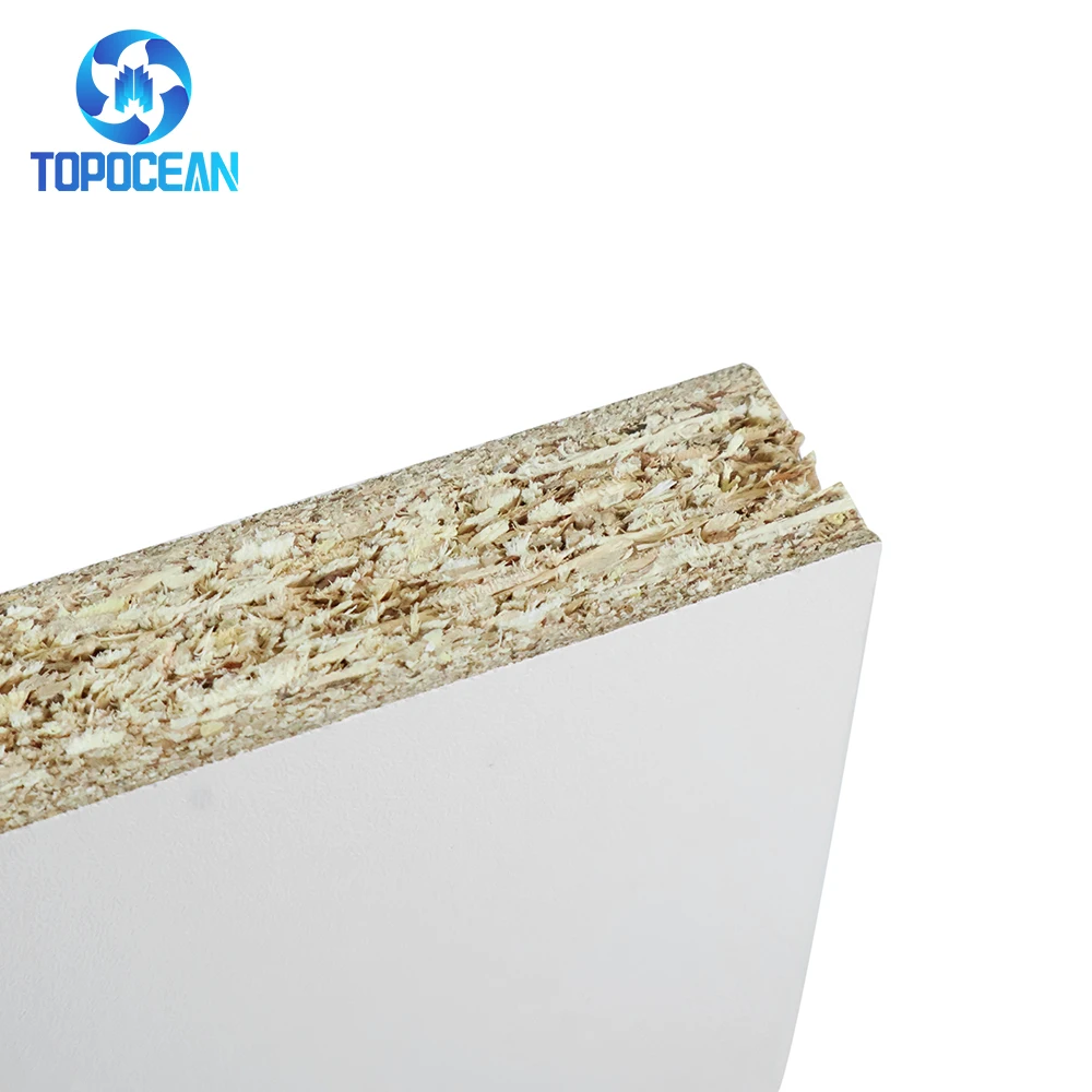 18mm White Melamine Faced Chipboard Easy-to-Clean Block Board for Furniture Making Melamine Plates