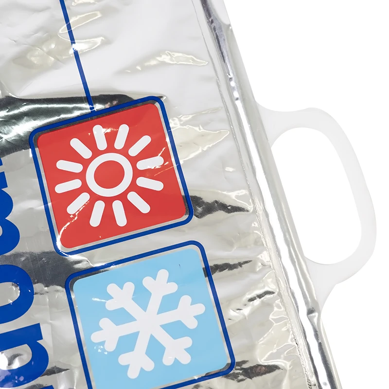 PET plastic insulated cooler bag disposable food travel picnic delivery thermal bags
