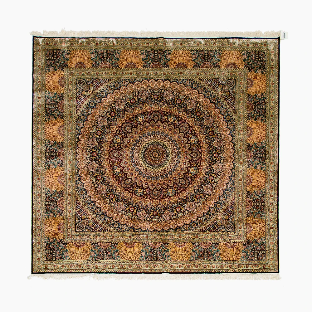 wholesale lots yuxiang used casino carpet on offer 8x8 ft silk handknotted carpet yarn