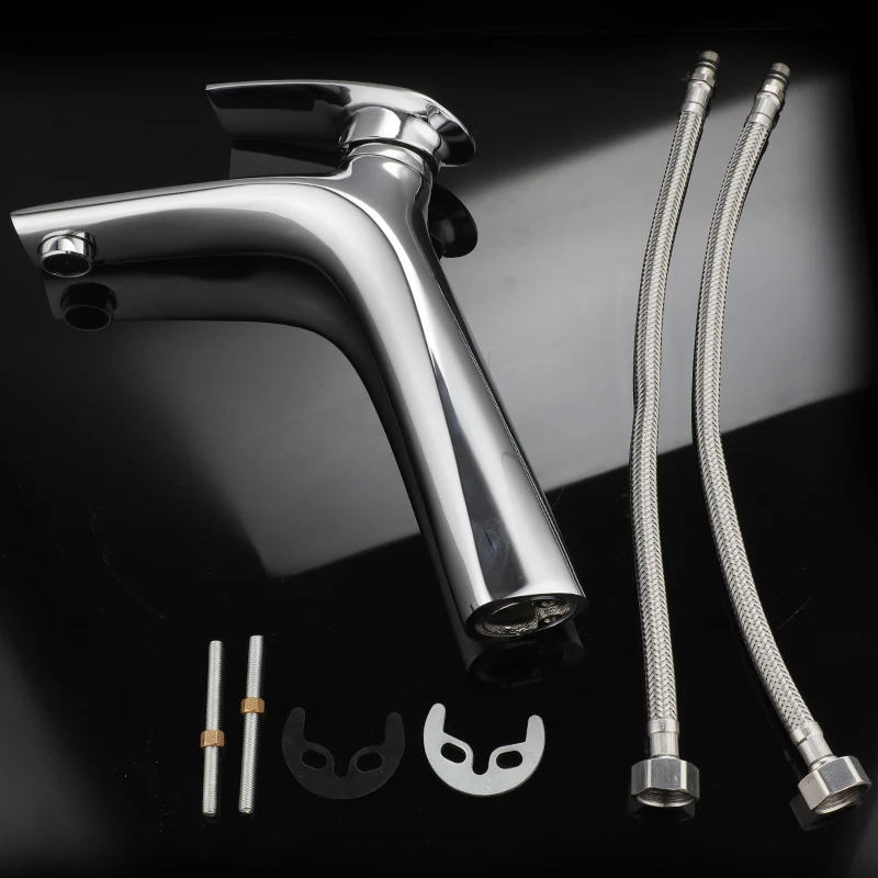 TIEMA Long Neck Modern Luxury Mixers Taps Brass Basin Faucets For Bathroom