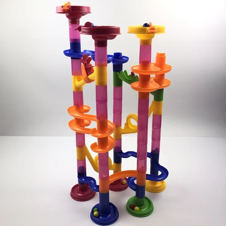 Creative Gift 105pcs Diy Marble Run Set Race Building Blocks Toys