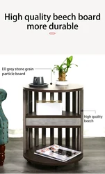 Fashionable Wooden Round Smart Coffee Table with Speaker Home Furniture Wireless Charger Mini Side Tea Table