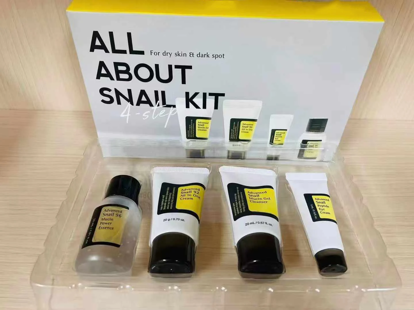Korean Skincare Advanced All About Snail Kit Face Care Moisturizing Repair Snail Mucin Beauty Organic Skin Care Serum