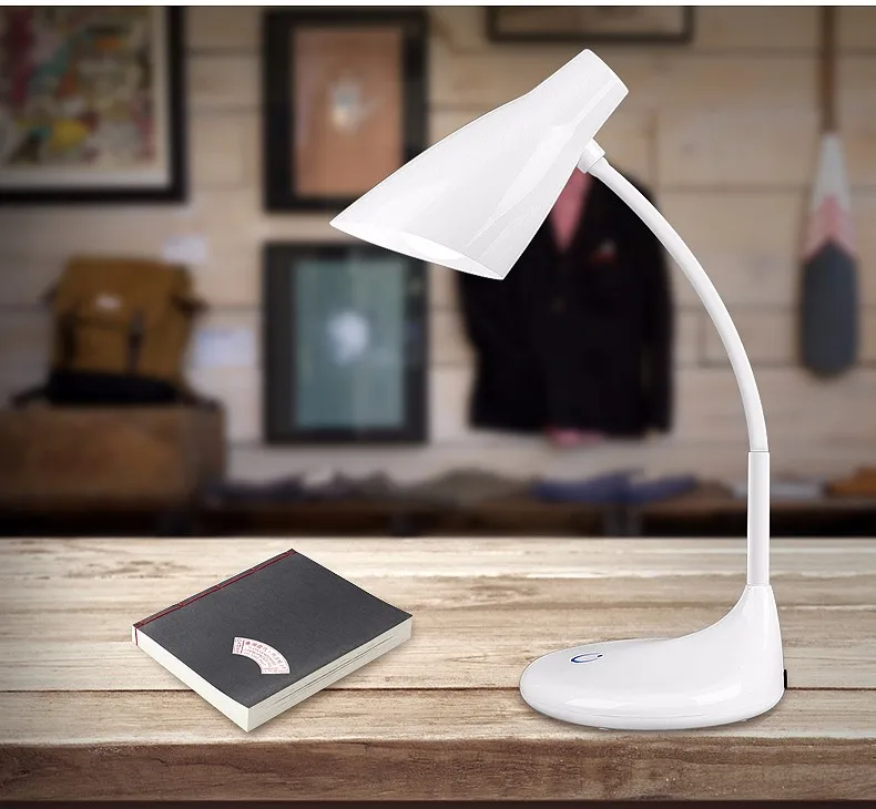 Simple design 5W rechargeable led table lamp set 3-gear touch dimmer gooseneck table lamp